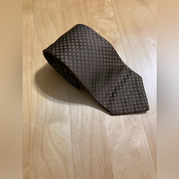 Boss Hugo Boss Silk Brown & Gold Tie - Made in Italy - Picture 6 of 7